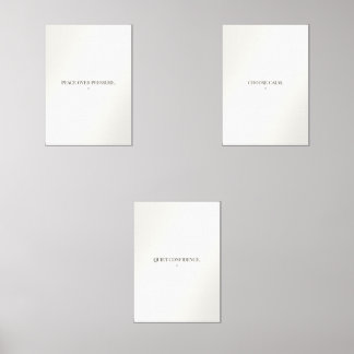 The Calm Trio – Minimalist Quote Poster Set