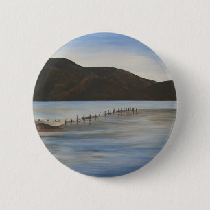 The Calm Water of Akyaka Landscape Art Pinback Button