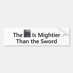 The Camera Is Mightier Than the Sword Bumper Sticker