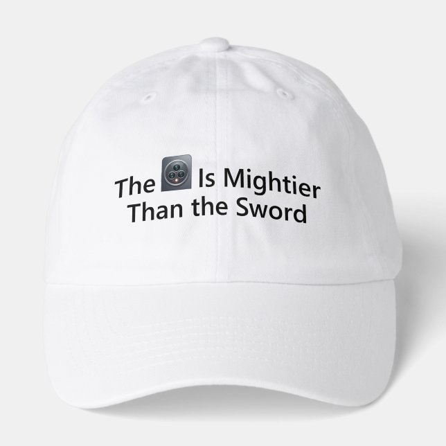 The Camera Is Mightier Than the Sword Hat (Front)