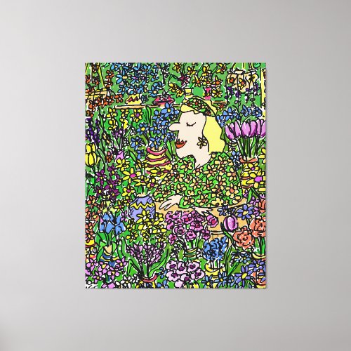 The Camouflaged Florist Illustration on a Canvas Print