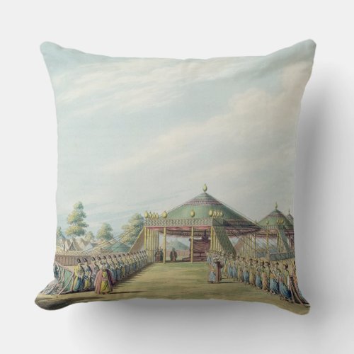 The Camp at Daud_Pascia pub by William Watts 18 Throw Pillow