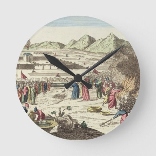 The camp of the Israelites and the sacrifice of th Round Clock