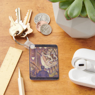 The Can Can Dance, Le Chahut by Georges Seurat Keychain