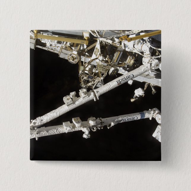 The Canadian-built space station Pinback Button (Front)