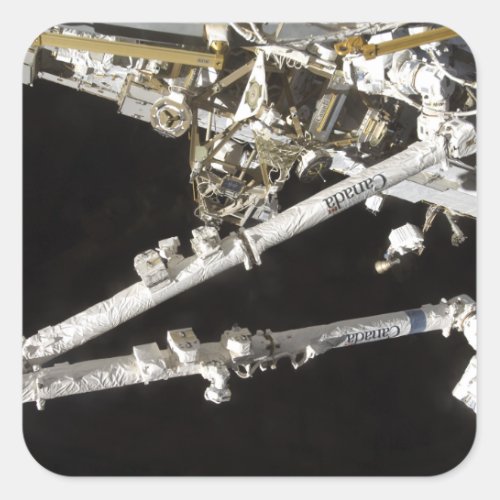 The Canadian_built space station Square Sticker
