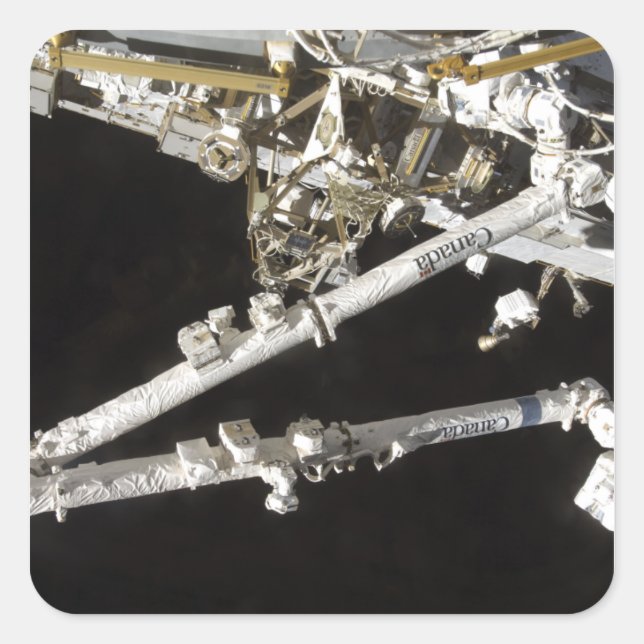 The Canadian-built space station Square Sticker (Front)
