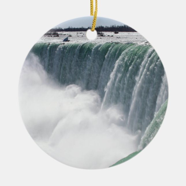 The Canadian Falls or Horseshoe Falls at Niagara F Ceramic Ornament (Front)