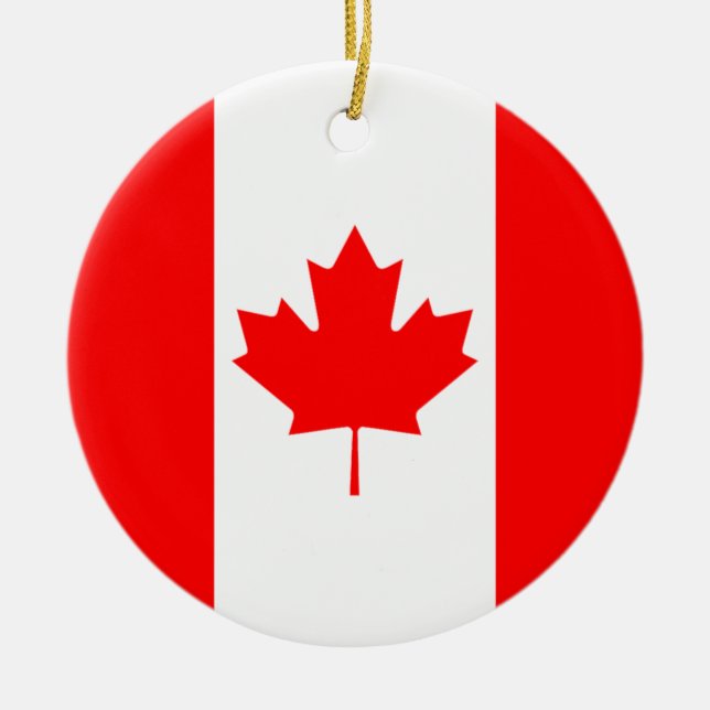 The Canadian Flag, Canada Ceramic Ornament (Front)
