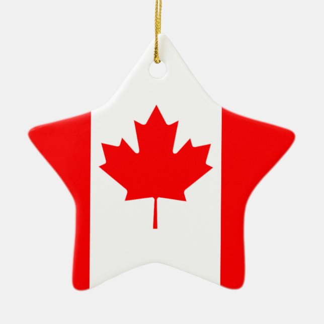 The Canadian Flag, Canada Ceramic Ornament (Front)