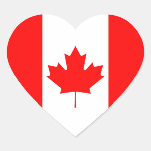 The Canadian Flag, Canada Heart Sticker