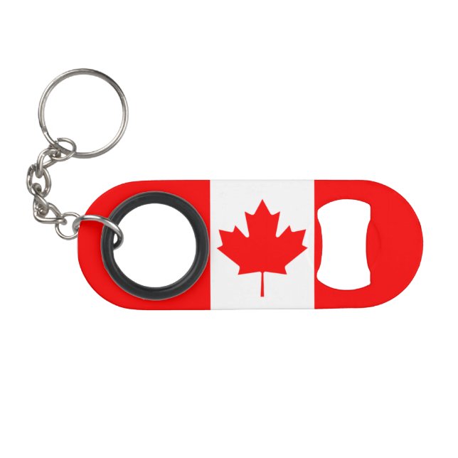 The Canadian Flag, Canada Keychain Bottle Opener (Front (Horizontal))