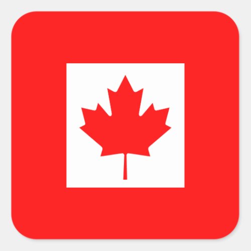 The Canadian Flag _ Canada Souvenir Square Sticker