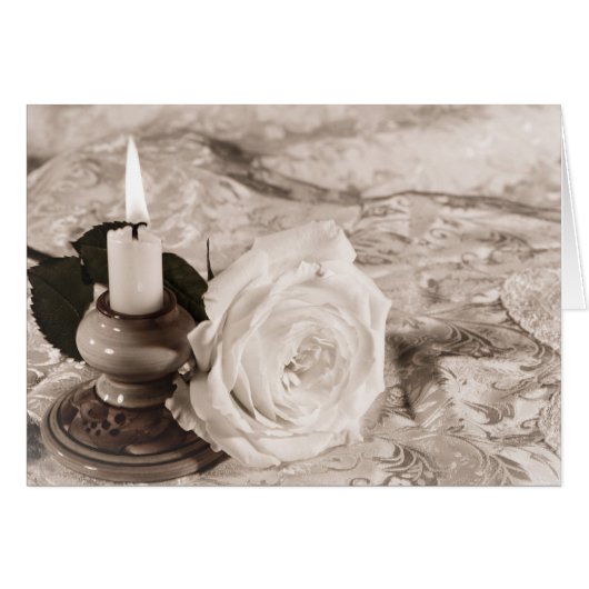 The candle and rose cards (Front Horizontal)