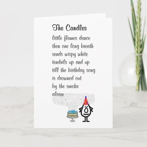 The Candles A Funny Happy Birthday Poem Card