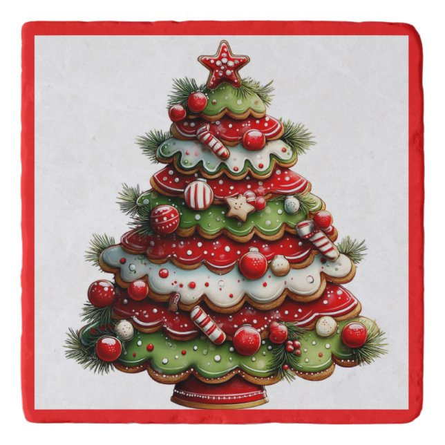 The Candy Cane Christmas Tree Trivet (Front)