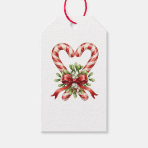 The Candy Cane Heart Gift Tags