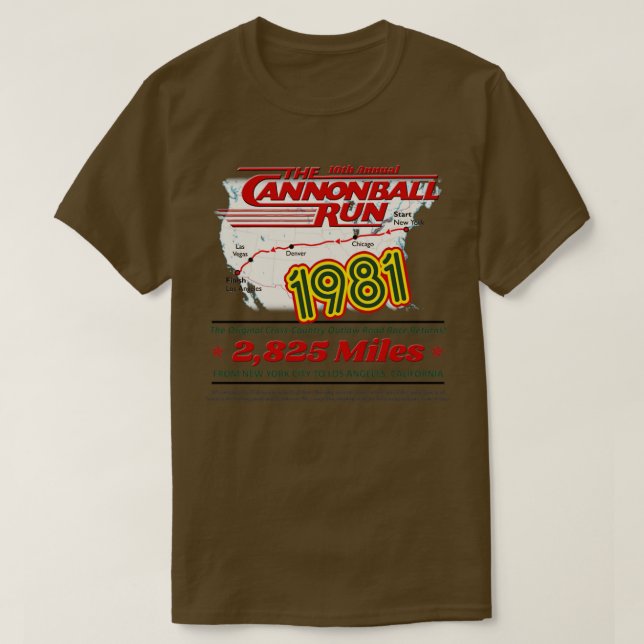The Cannonball Run T-Shirt (Design Front)