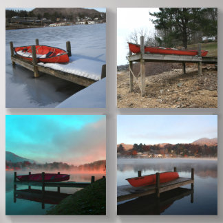 The Canoe Through Time Acrylic Photo Tile