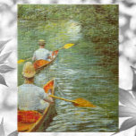 The Canoes, Perissoires by Gustave Caillebotte Jigsaw Puzzle<br><div class="desc">Perissoires (aka The Canoes) (1878) by Gustave Caillebotte is a vintage impressionism fine art nature painting featuring two men in hates sculling in boats. They are rowing down a meandering river through a forest of trees. About the artist: Gustave Caillebotte (1848-1894) was a French painter, member and patron of artists...</div>