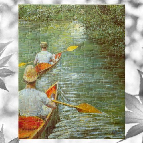 The Canoes Perissoires by Gustave Caillebotte Jigsaw Puzzle