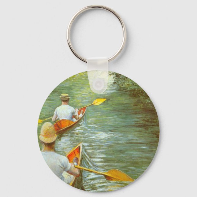 The Canoes, Perissoires by Gustave Caillebotte Keychain (Front)