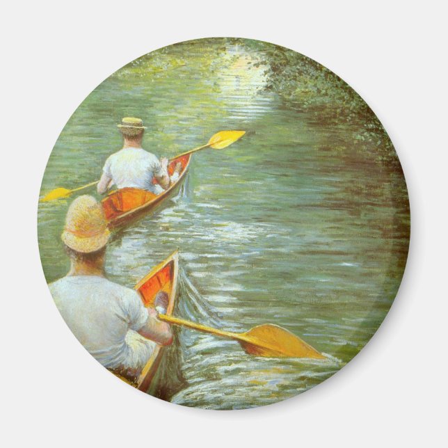 The Canoes, Perissoires by Gustave Caillebotte Magnet (Front)