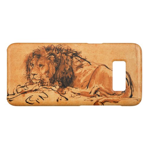 THE CAPE LION LYING DOWN Antique orange Black Case_Mate Samsung Galaxy S8 Case