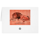 THE CAPE LION LYING DOWN ,Red Black (Back Horizontal)