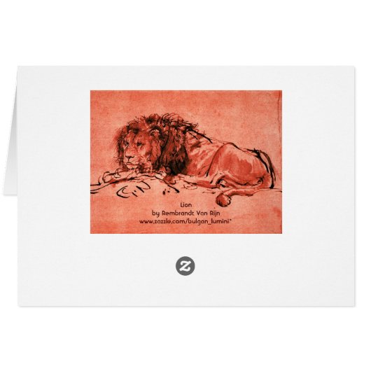 THE CAPE LION LYING DOWN ,Red Black (Back Horizontal)