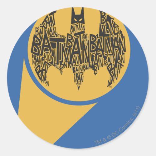 The Caped Crusader Classic Round Sticker