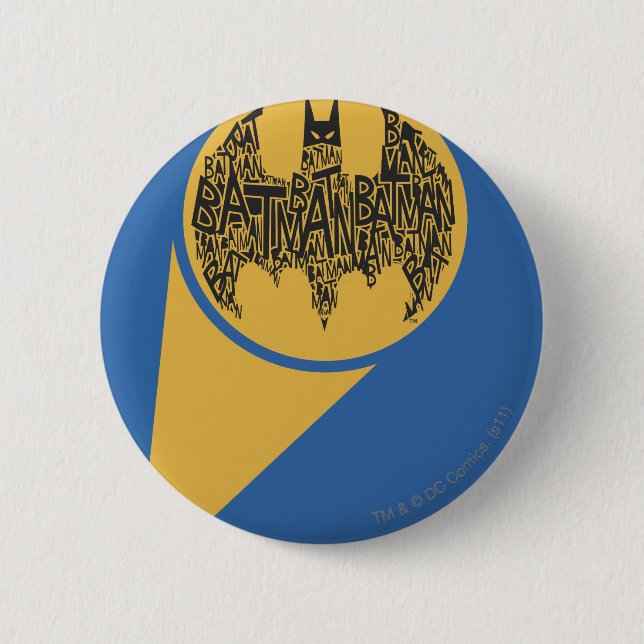 The Caped Crusader Pinback Button (Front)