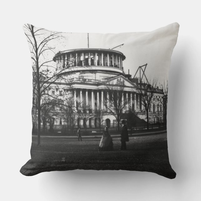 The Capitol Building in Washington D.C. Throw Pillow (Front)