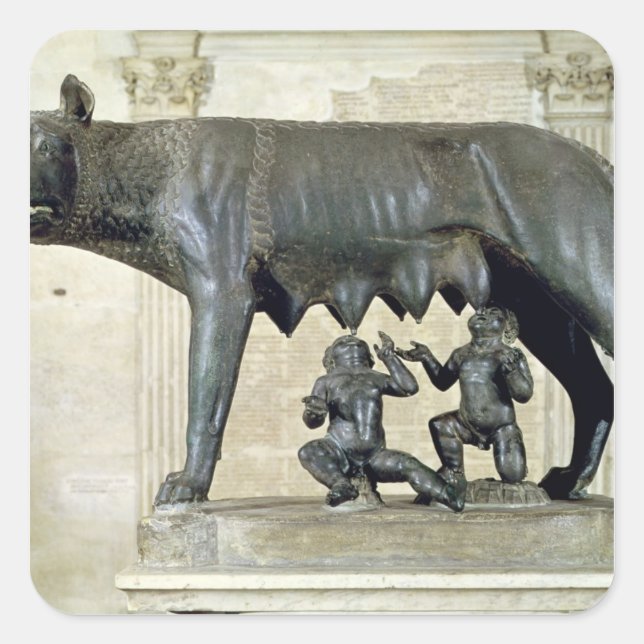 The Capitoline She-Wolf Square Sticker (Front)