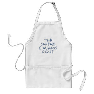 The Captain is always right nautical sailing rope Adult Apron