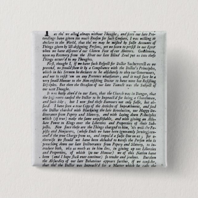 The Captain of the Mobs Declaration Pinback Button (Front)