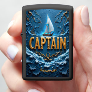 The Captain's Raging Sea Tribute Zippo Lighter
