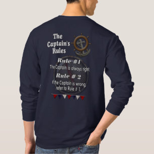 The Captain's Rules -- T-shirt Blue