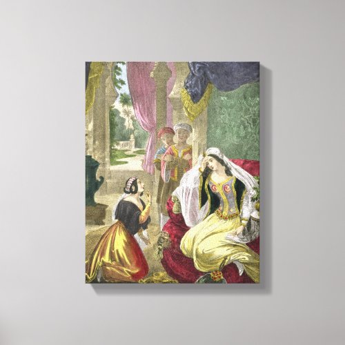 The Captive Hebrew Maid that Waited on Naamans Wi Canvas Print