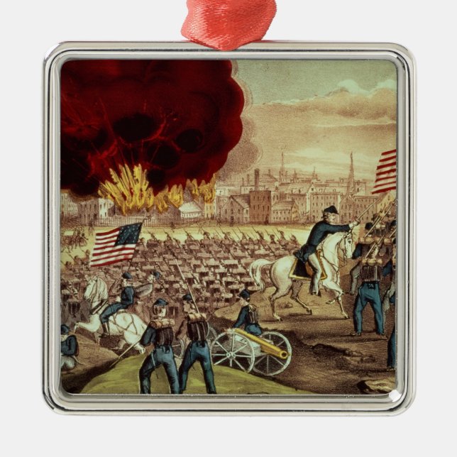 The Capture of Atlanta by the Union Army Metal Ornament (Front)