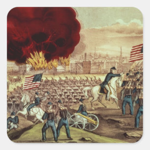 The Capture of Atlanta by the Union Army Square Sticker