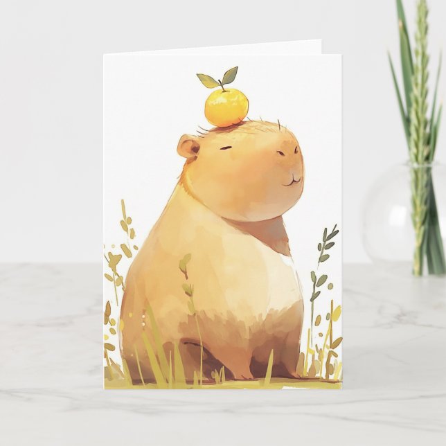 The Capybara Who Wore an Orange Card (Front)