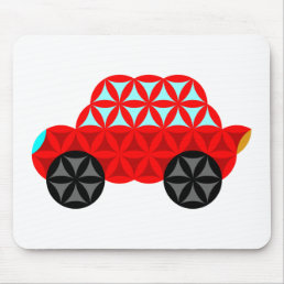 The Car Of Life - Sacred Shapes A3,Red. Mouse Pad