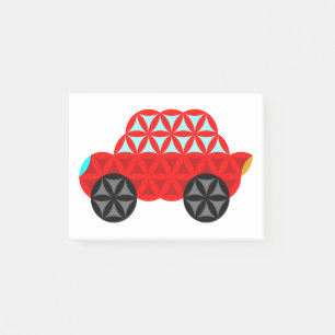 The Car Of Life - Sacred Shapes A3,Red. Post-it Notes