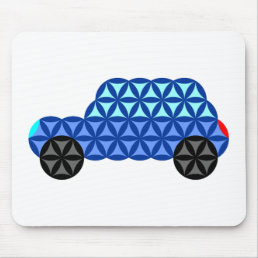 The Car Of Life - Sacred Shapes B1,Blue. Mouse Pad