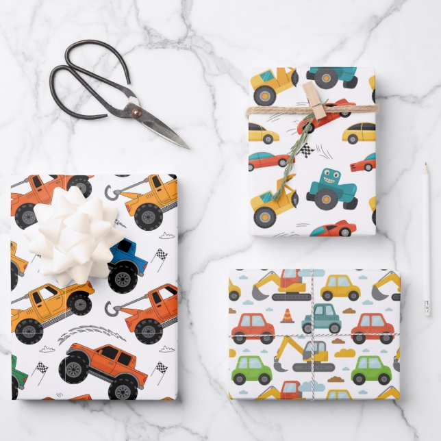 The Car series - Kids wrapping paper (Front)