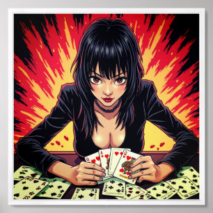 The Card Enchantress – Lady of Hidden Games Framed Art