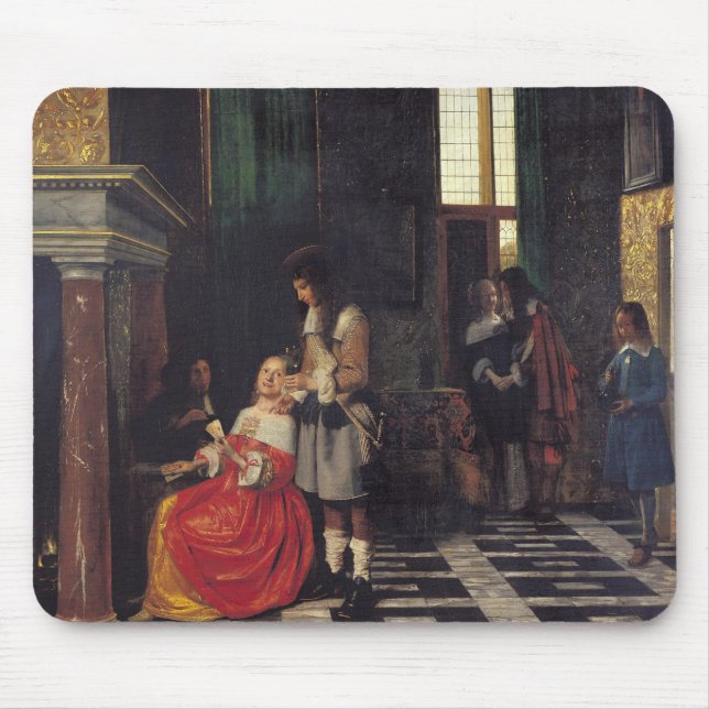 The Card Players, c.1663-65 Mouse Pad (Front)