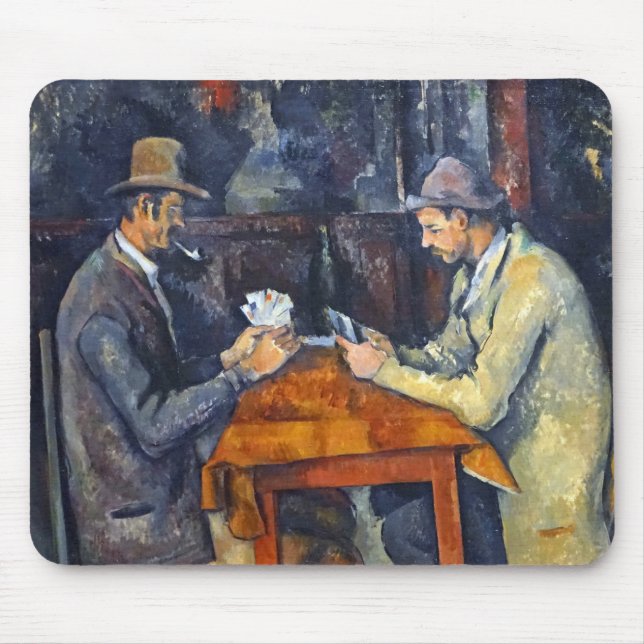 The Card Players, Cezanne Mouse Pad (Front)