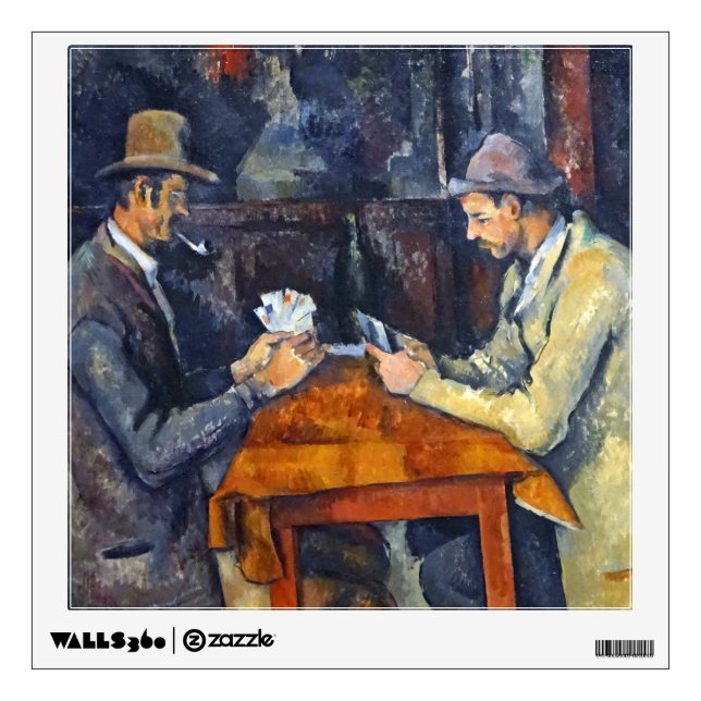 The Card Players, Cezanne Wall Decal (Front)